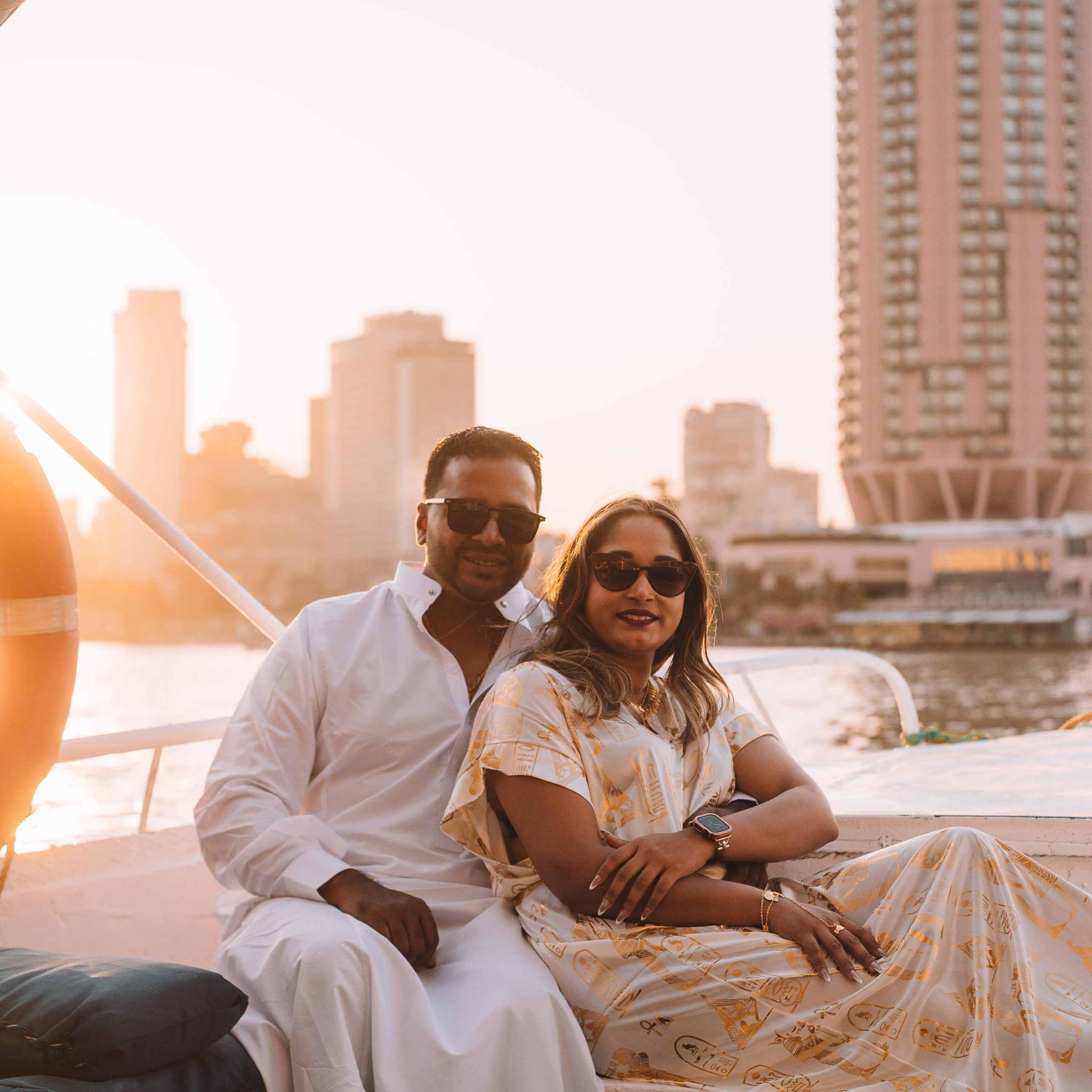Felucca Ride on The Nile River by the sunset.