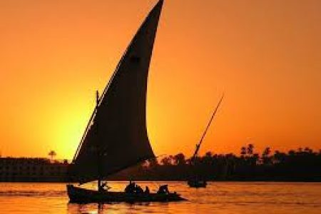 Felucca Ride on The Nile River by the sunset.